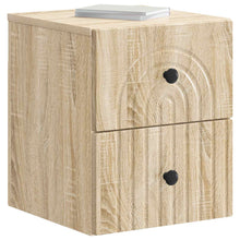 Wandbeugel Bedkast Sonoma Eiken 33 x 34,5 x 40 cm Bewerkt hout