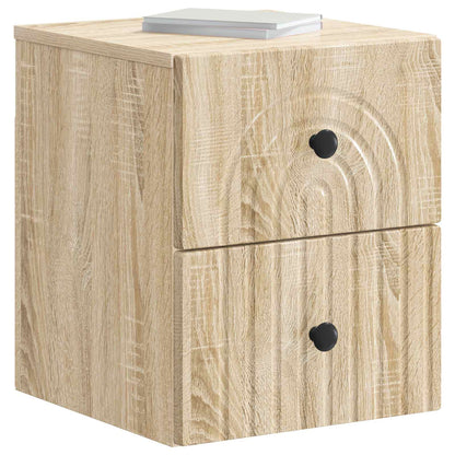 Wandbeugel Bedkast Sonoma Eiken 33 x 34,5 x 40 cm Bewerkt hout