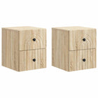 Wall Mount Bedside Table 2 pcs Sonoma Oak 33 x 34.5 x 40 cm