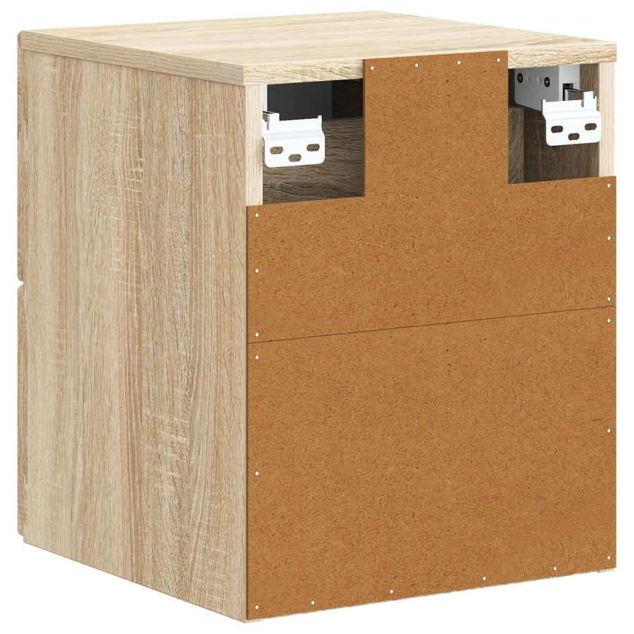Wandbeugel Bedkast 2 pcs Sonoma Eiken 33 x 34,5 x 40 cm
