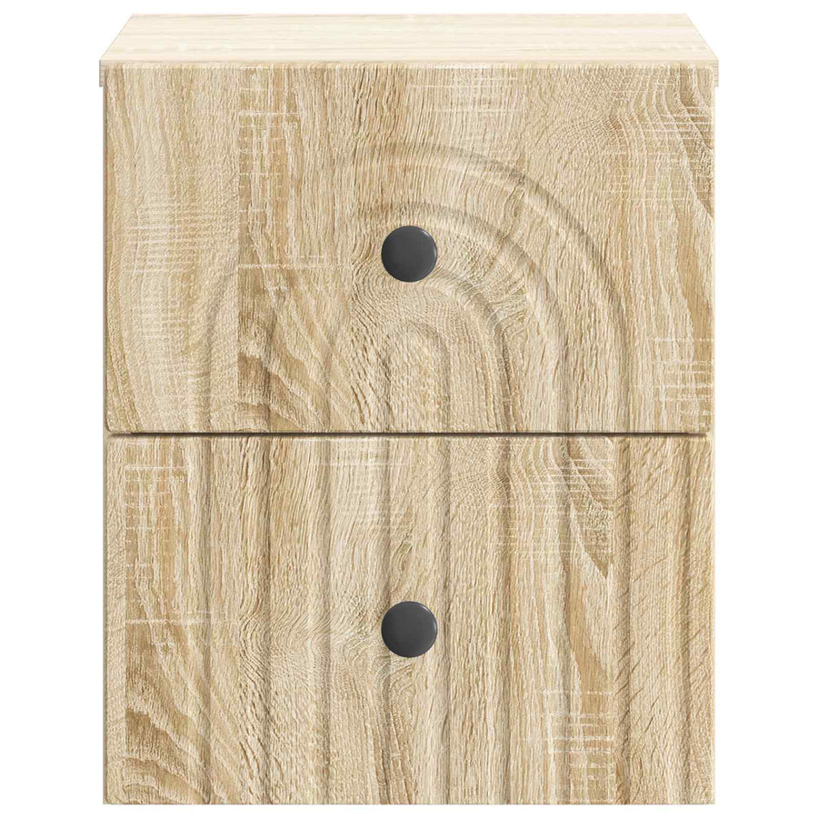 Wandbeugel Bedkast 2 pcs Sonoma Eiken 33 x 34,5 x 40 cm