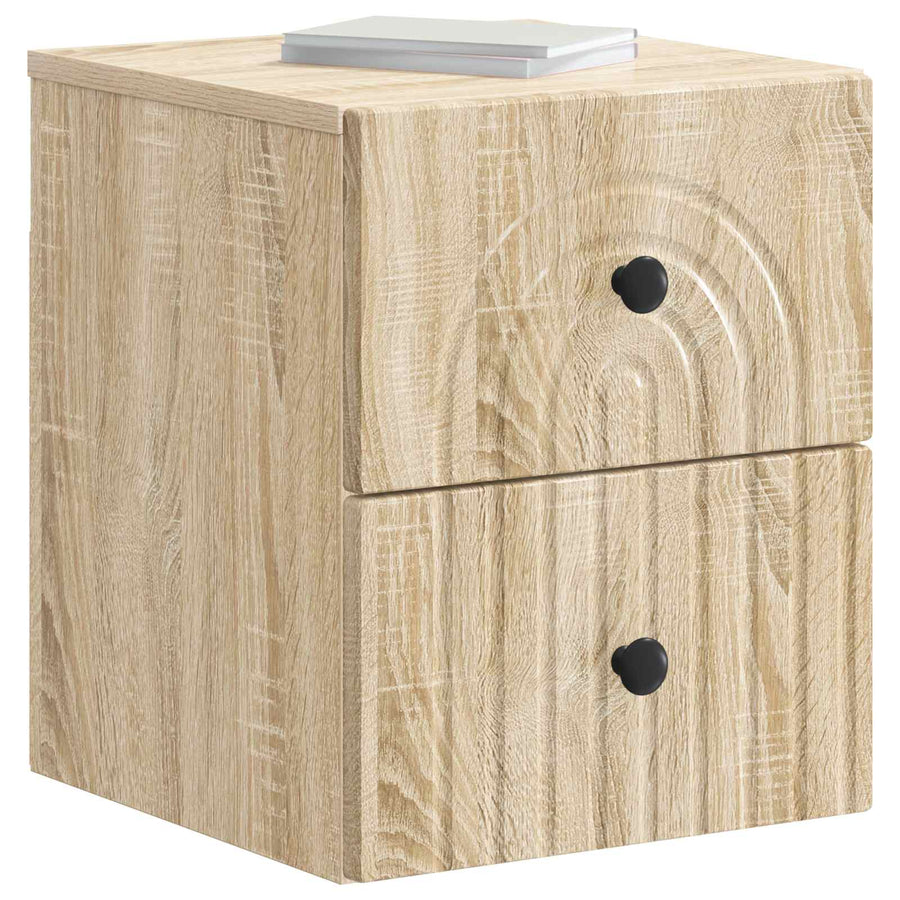 Wandbeugel Bedkast 2 pcs Sonoma Eiken 33 x 34,5 x 40 cm