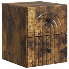 Wandbeugel Bedkast Gerookt eiken 33 x 34,5 x 40 cm Bewerkt hout
