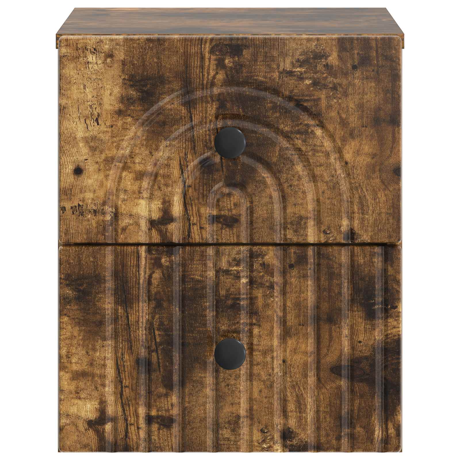 Wandbeugel Bedkast Gerookt eiken 33 x 34,5 x 40 cm Bewerkt hout
