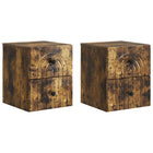 Wall Bracket for Folding Bed, 2 pcs, Smoked Oak, 33 x 34.5 x 40 cm