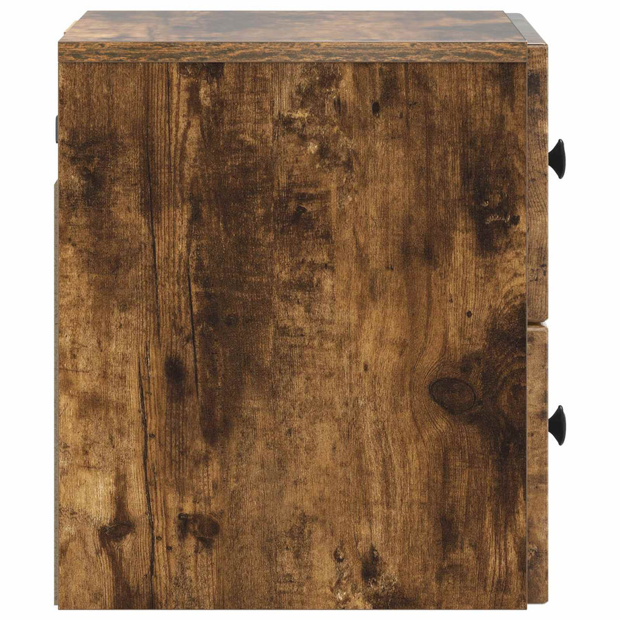 Wandbeugel Bedkast 2 pcs Gerookt eiken 33 x 34,5 x 40 cm