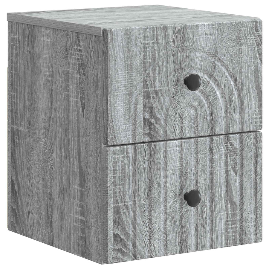 Wandbeugel Bedkast Grijs sonoma 33 x 34,5 x 40 cm Bewerkt hout