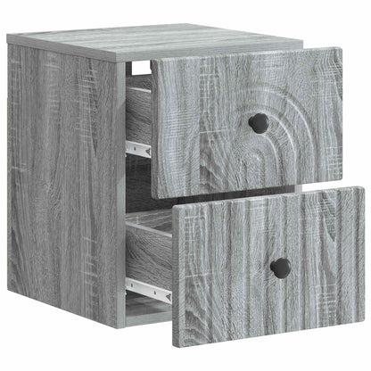 Wandbeugel Bedkast Grijs sonoma 33 x 34,5 x 40 cm Bewerkt hout