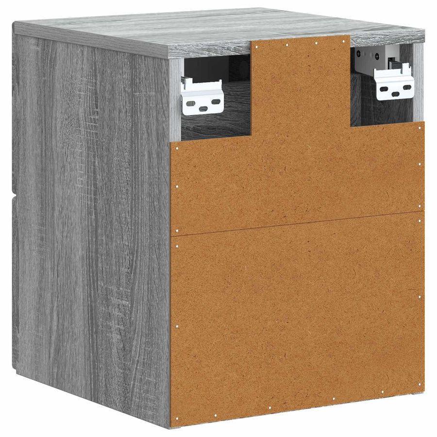 Wandbeugel Bedkast Grijs sonoma 33 x 34,5 x 40 cm Bewerkt hout