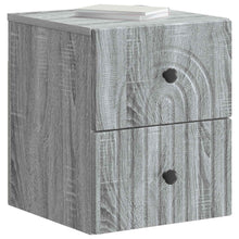 Wandbeugel Bedkast Grijs sonoma 33 x 34,5 x 40 cm Bewerkt hout