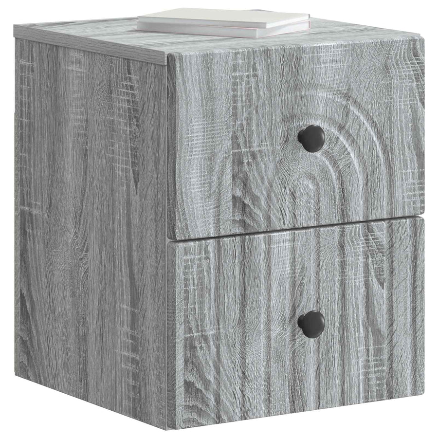 Wandbeugel Bedkast Grijs sonoma 33 x 34,5 x 40 cm Bewerkt hout