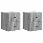 Wall Bracket Cabinet Bed 2 pcs Grey sonoma 33 x 34.5 x 40 cm