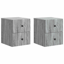 Wandbeugel Bedkast 2 pcs Grijs sonoma 33 x 34,5 x 40 cm