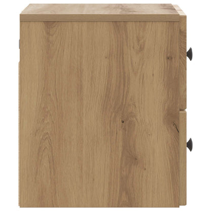 Wandbeugel Bedkast met lade Artisanaal eiken 33 x 34,5 x 40 cm