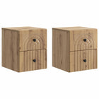 Wall Mount Bed Cabinet 2 pcs Artisan oak 33 x 34.5 x 40 cm