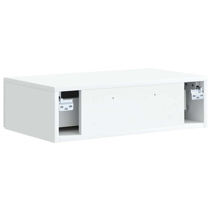 Wandmontage Zijtafel Wit 59 x 34,5 x 17 cm Bewerkt hout