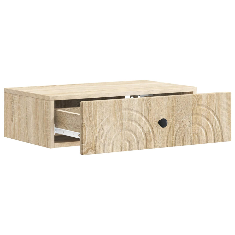 Wandmontage Zijtafel Sonoma Eiken 59 x 34,5 x 17 cm