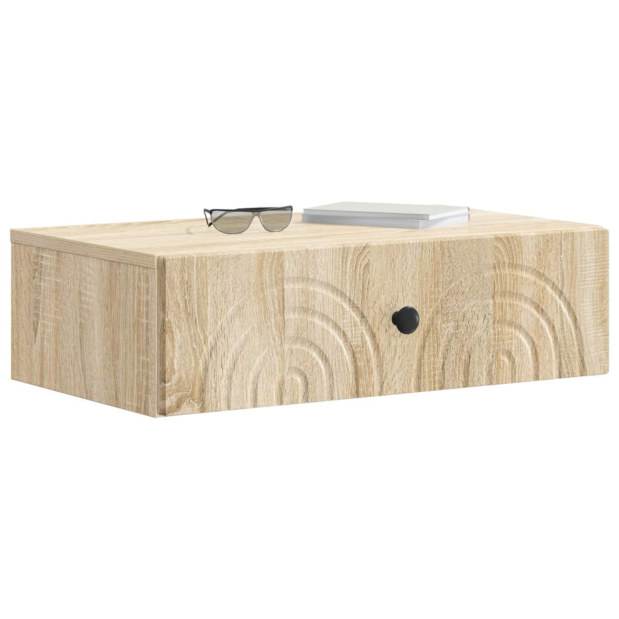 Wandmontage Zijtafel Sonoma Eiken 59 x 34,5 x 17 cm