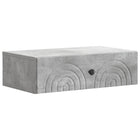 Wandmontage zijtafel 59x34,5x17 cm bewerkt hout betongrijs