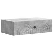 Wandmontage zijtafel 59x34,5x17 cm bewerkt hout betongrijs