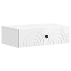 Wall-Mounted Side Table High Gloss White 59 x 34.5 x 17 cm