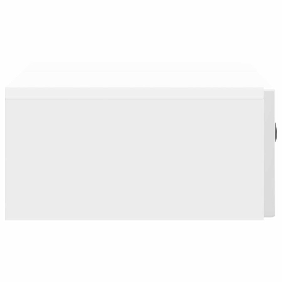 Wandmontage Zijtafel Hoogglans Wit 59 x 34,5 x 17 cm