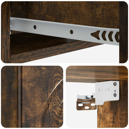 Wandmontage Zijtafel Gerookt eiken 59 x 34,5 x 17 cm