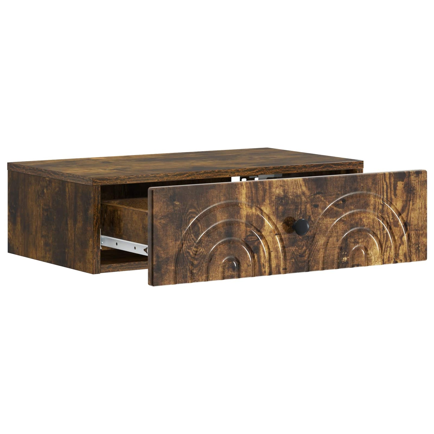 Wandmontage Zijtafel Gerookt eiken 59 x 34,5 x 17 cm