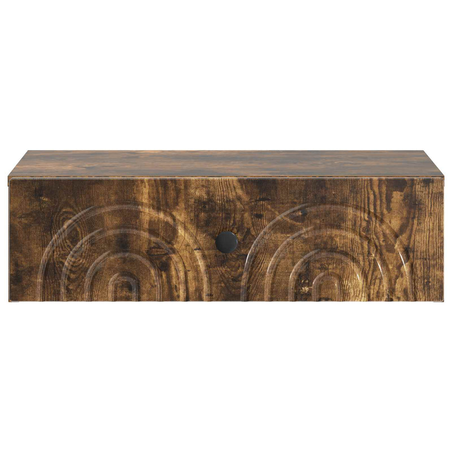 Wandmontage Zijtafel Gerookt eiken 59 x 34,5 x 17 cm