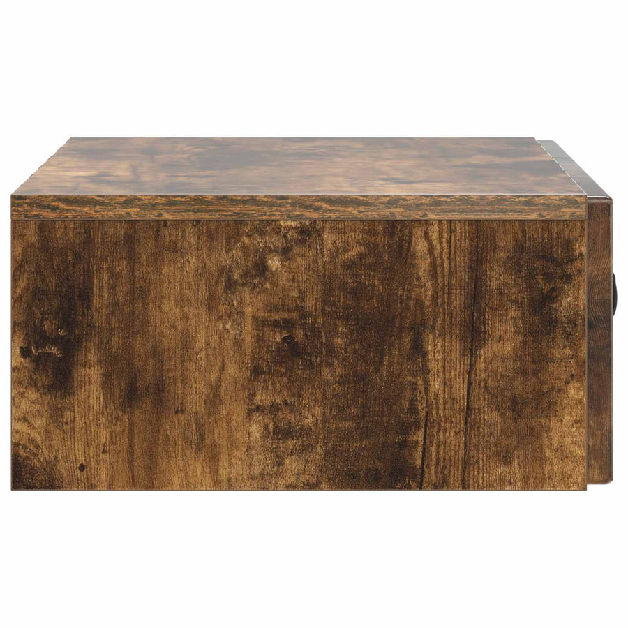 Wandmontage Zijtafel Gerookt eiken 59 x 34,5 x 17 cm