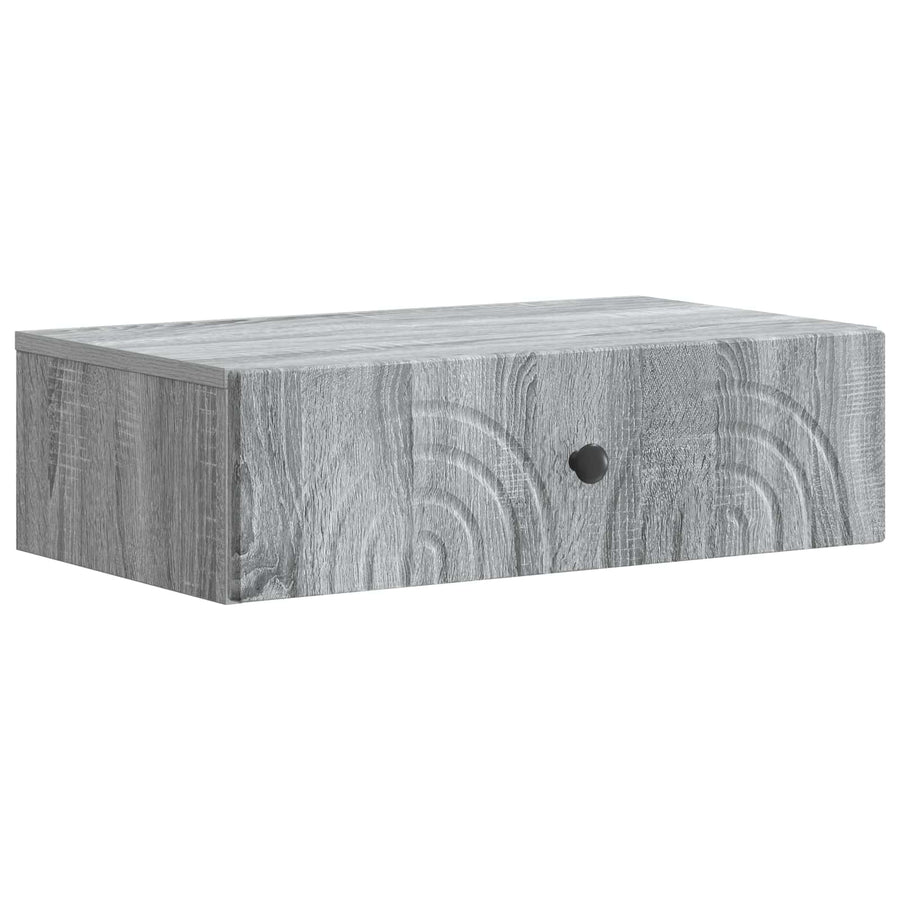 Wandmontage Zijtafel Grijs sonoma 59 x 34,5 x 17 cm