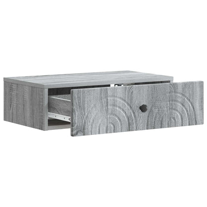Wandmontage Zijtafel Grijs sonoma 59 x 34,5 x 17 cm