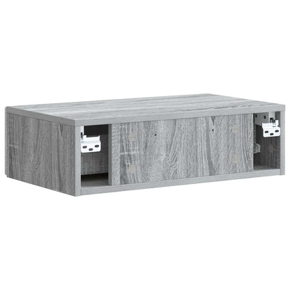 Wandmontage Zijtafel Grijs sonoma 59 x 34,5 x 17 cm