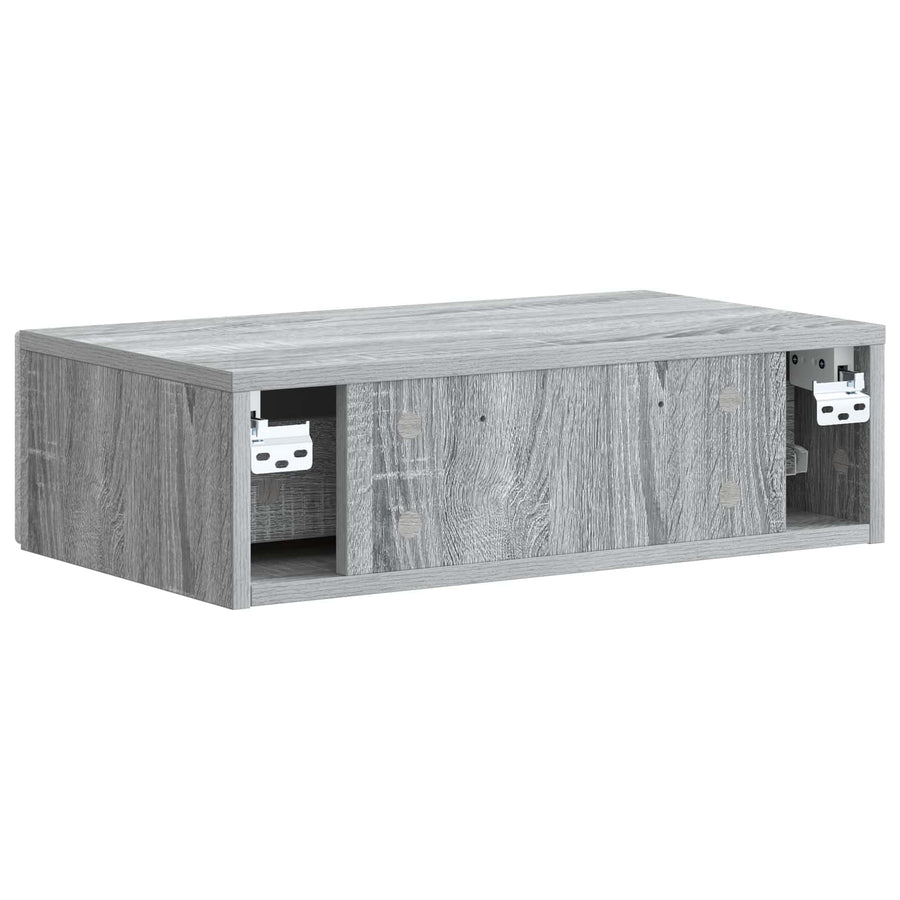 Wandmontage Zijtafel Grijs sonoma 59 x 34,5 x 17 cm