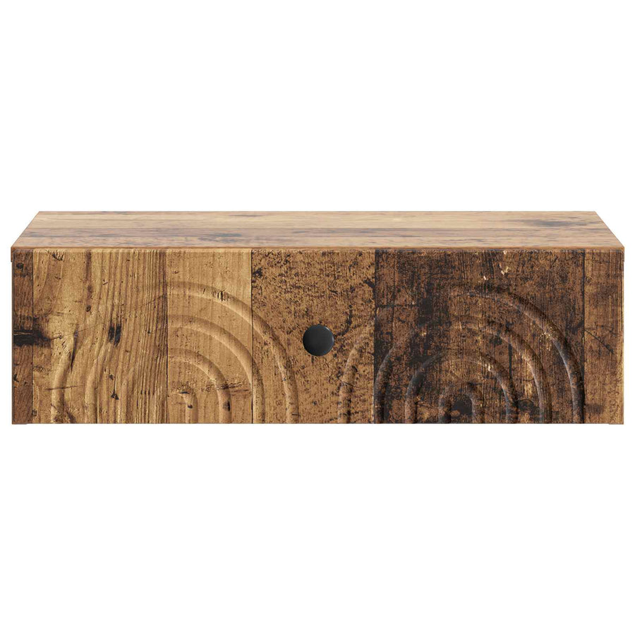 Wandmontage Zijtafel Oud hout 59 x 34,5 x 17 cm Bewerkt hout