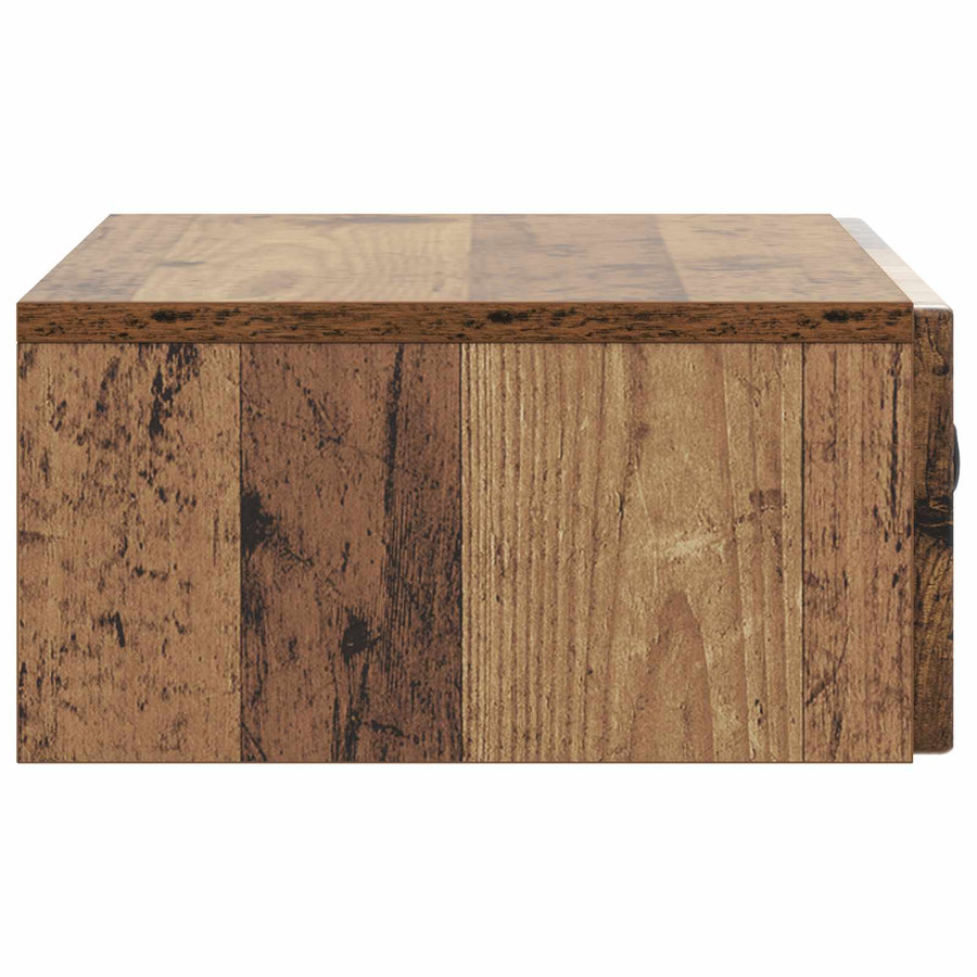 Wandmontage Zijtafel Oud hout 59 x 34,5 x 17 cm Bewerkt hout