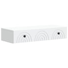 Wandtafel wit 87,5x34,5x17 cm bewerkt hout