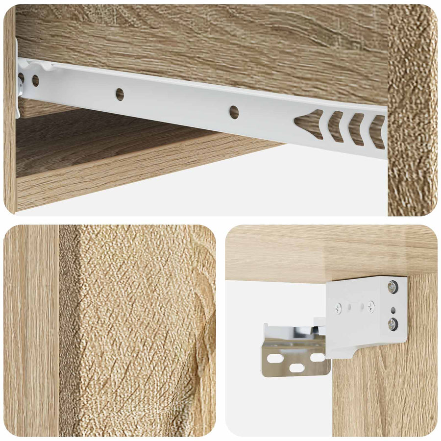 Wandmontage Zijtafel Sonoma Eiken 87,5 x 34,5 x 17 cm