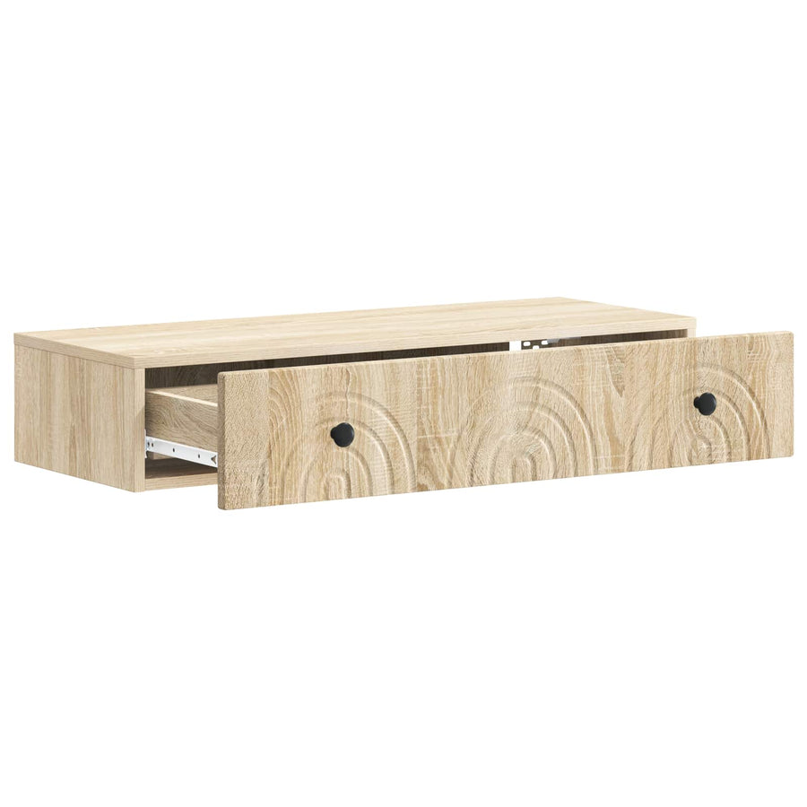 Wandmontage Zijtafel Sonoma Eiken 87,5 x 34,5 x 17 cm