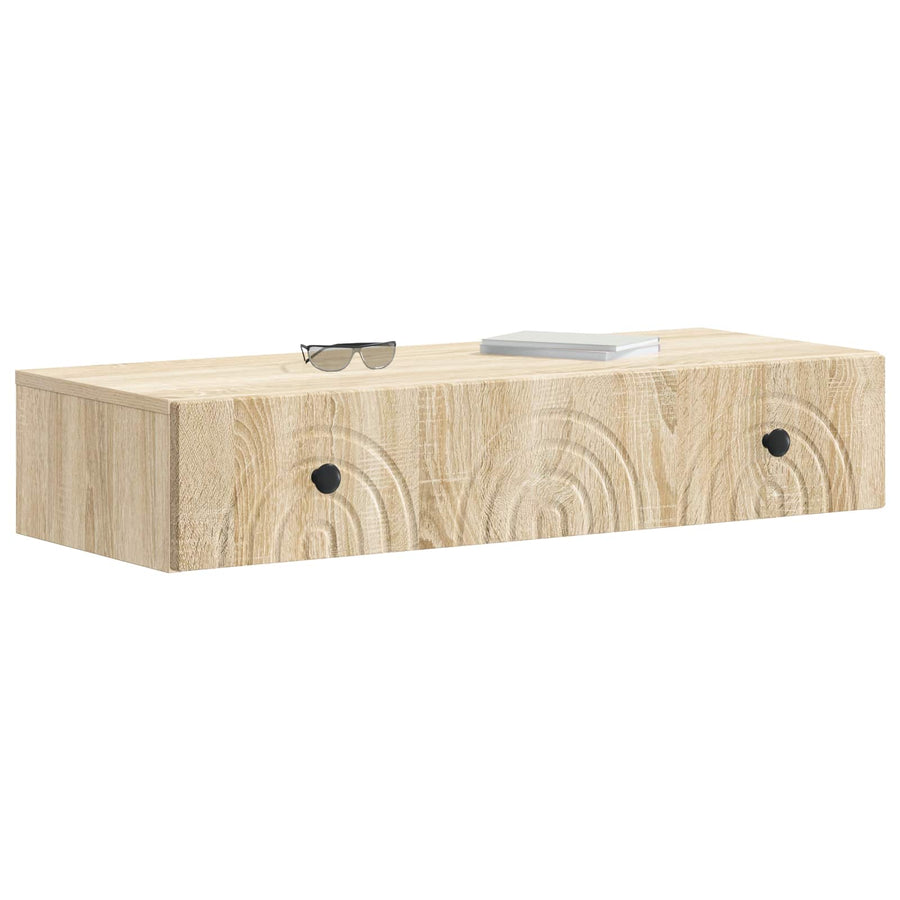Wandmontage Zijtafel Sonoma Eiken 87,5 x 34,5 x 17 cm