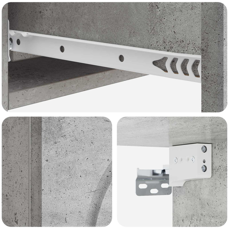 Wandmontage Zijtafel Betongrijs 87,5 x 34,5 x 17 cm