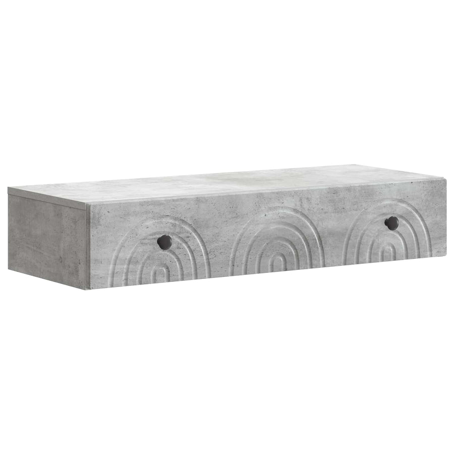Wandmontage Zijtafel Betongrijs 87,5 x 34,5 x 17 cm