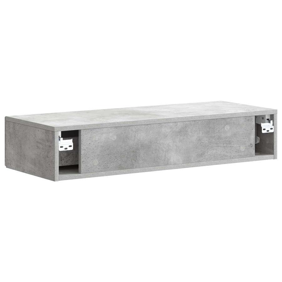 Wandmontage Zijtafel Betongrijs 87,5 x 34,5 x 17 cm