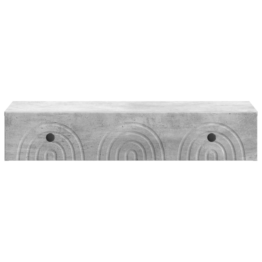 Wandmontage Zijtafel Betongrijs 87,5 x 34,5 x 17 cm