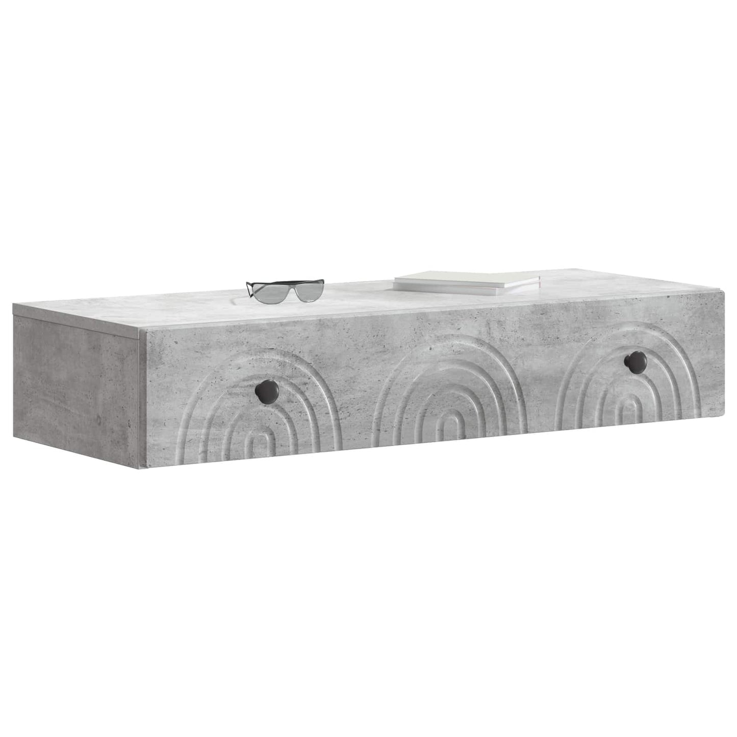 Wandmontage Zijtafel Betongrijs 87,5 x 34,5 x 17 cm