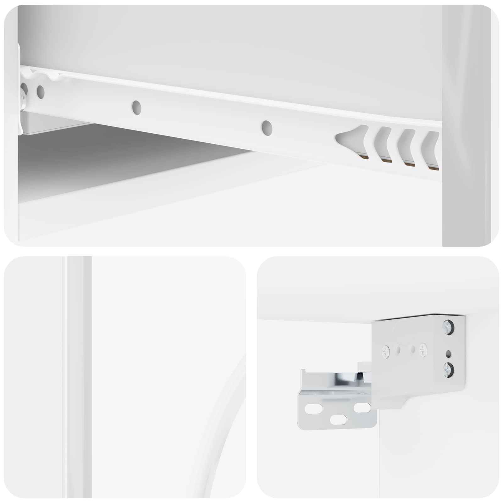 Wandmontage Zijtafel Hoogglans Wit 87,5 x 34,5 x 17 cm