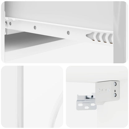 Wandmontage Zijtafel Hoogglans Wit 87,5 x 34,5 x 17 cm