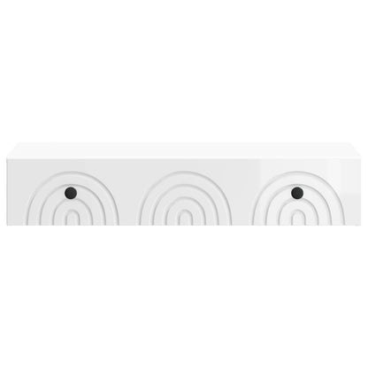 Wandmontage Zijtafel Hoogglans Wit 87,5 x 34,5 x 17 cm