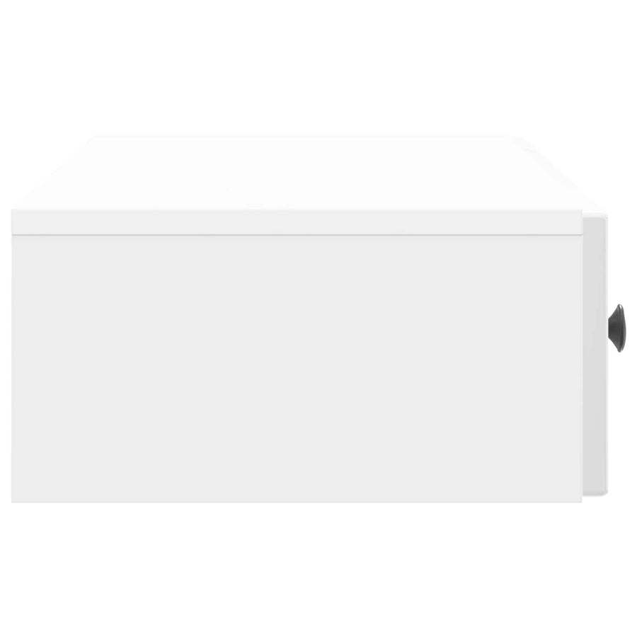 Wandmontage Zijtafel Hoogglans Wit 87,5 x 34,5 x 17 cm