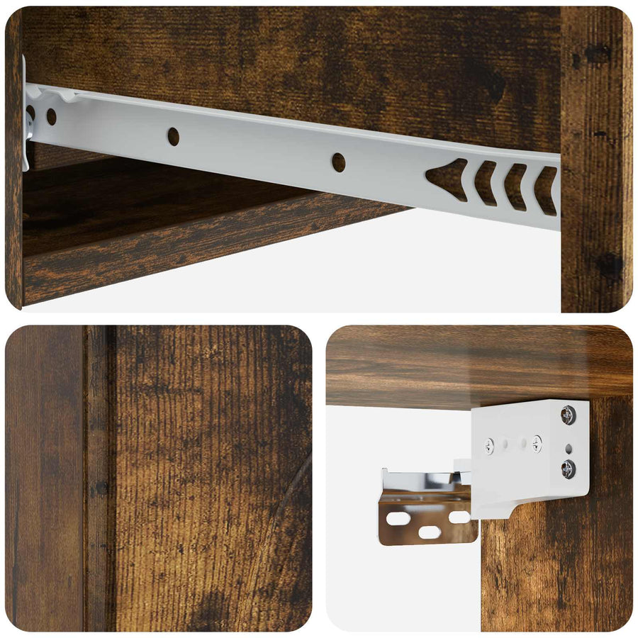 Wandmontage Zijtafel Gerookt eiken 87,5 x 34,5 x 17 cm